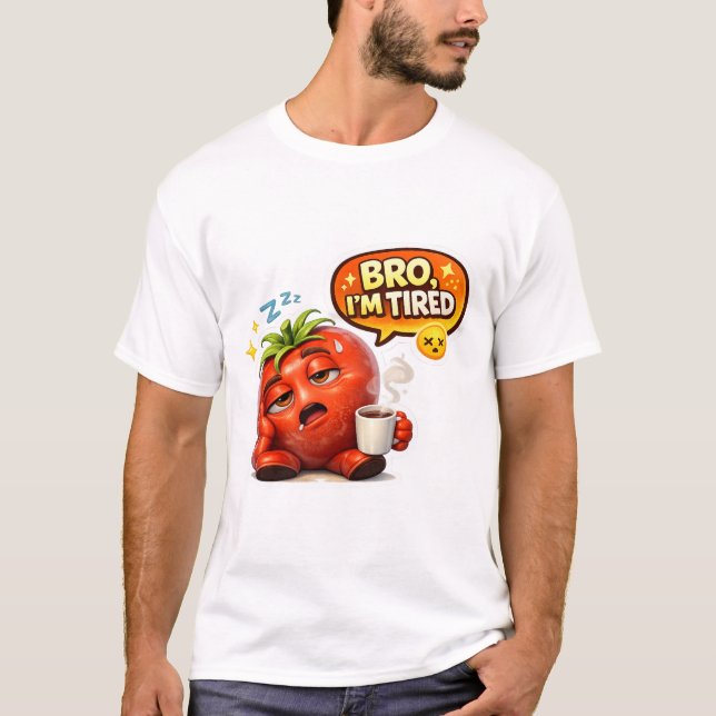 T-shirt graphique drôle pour homme avec tomate - F (Devant)