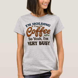 T-shirt graphique drôle sur le café pour femmes