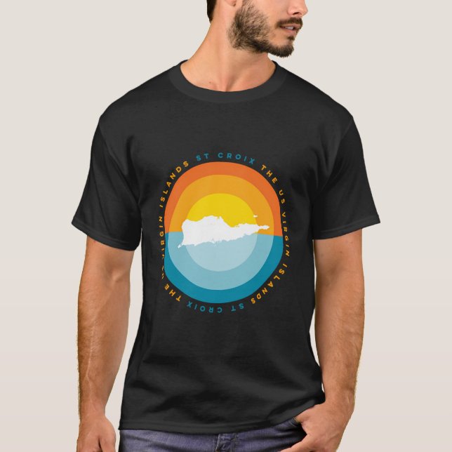 T-shirt Graphique du coucher de soleil de Ste Croix Usvi (Devant)