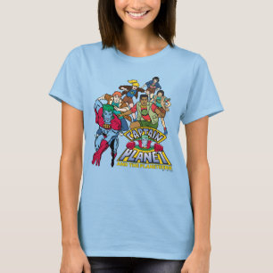 T-shirt Graphique du logo Captain Planet & Planeteers Grou