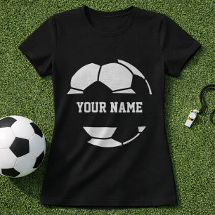 T-shirt Graphique du nom du ballon de football; Nom du jou