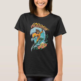 T-shirt Graphique du Surf de levage Aquaman et Trident