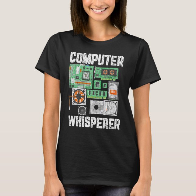 T-shirt Graphique du technicien informatique Whisperer (Devant)