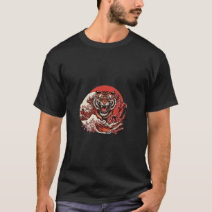 T-Shirt Graphique du Tigre Vintage Japonais Esthét