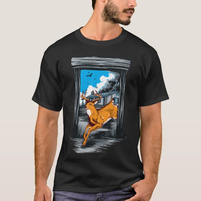 T-shirt graphique dynamique Cheval galopant libert (Devant)