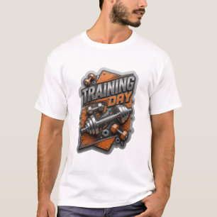T-shirt graphique Edgy Silver TRAINING DAY