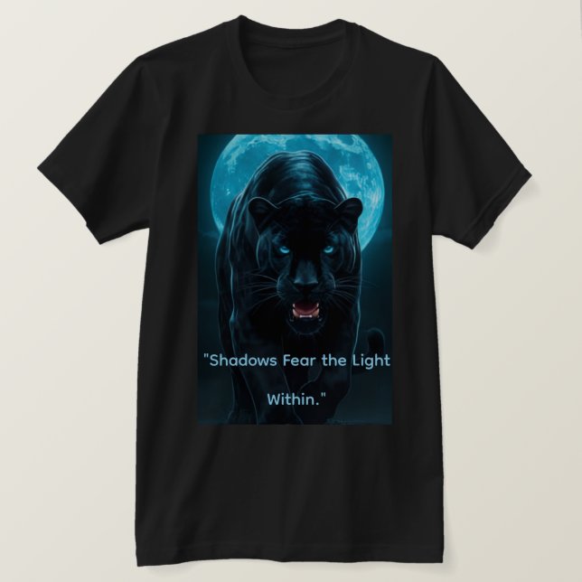 T-Shirt Graphique Électrique Bleu Néon Panthère No (Design devant)