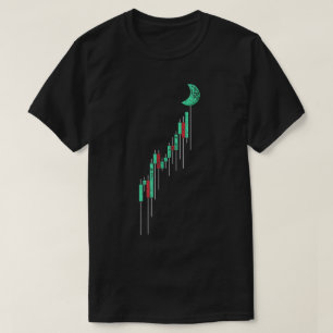 T-shirt Graphique en Chandeliers Vers la Lune