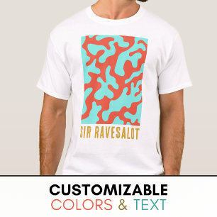 T-shirt Graphique en corail coloré Raver amusant