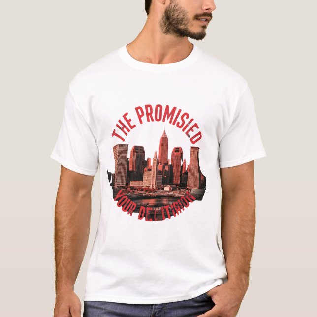 T-shirt graphique en ligne urbaine (Devant)