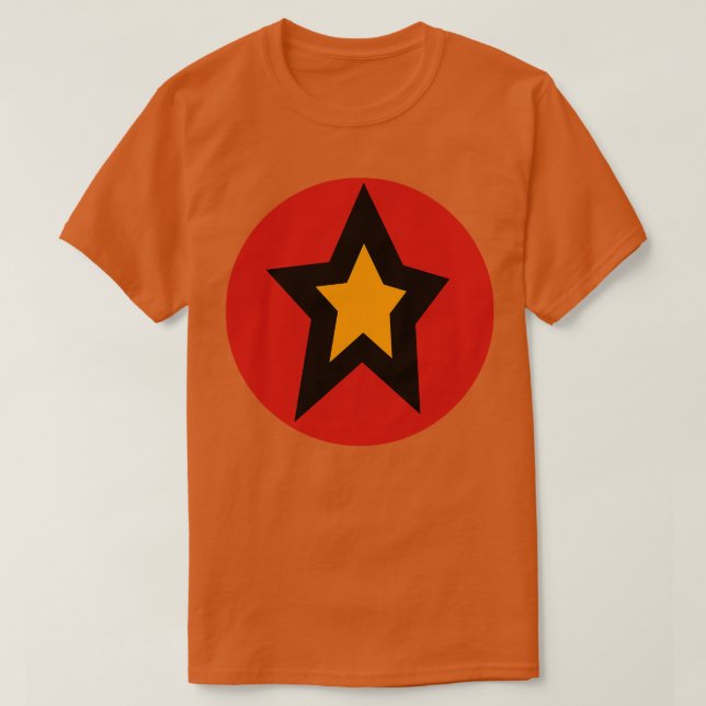 T-shirt Graphique en petit cercle rouge or (Design devant)