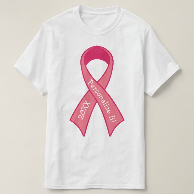 T-shirt Graphique en ruban rose PERSONNALISÉ (Design devant)