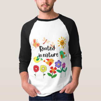 T-shirt Graphique "enraciné dans la nature"