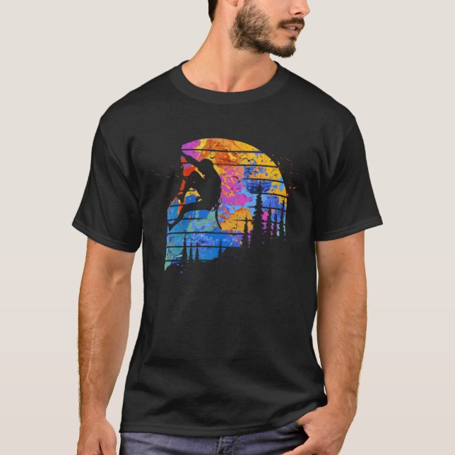 T-shirt Graphique Escalade rock Bouldering Climber (Devant)