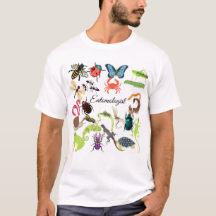T-shirt graphique et texte d'insecte, entomologie