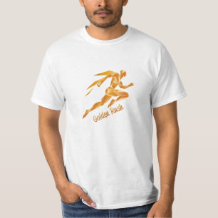 T-shirt Graphique et texte dorés
