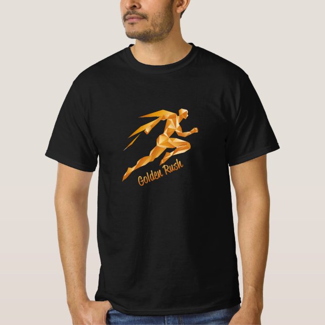 T-shirt Graphique et Texte Dorés (Devant)