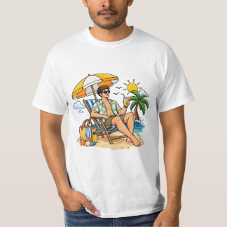 T-shirt graphique été plage vive chill.
