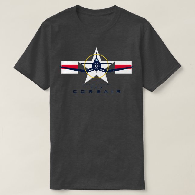 T-shirt Graphique F4U Corsair Warbird1  (Design devant)