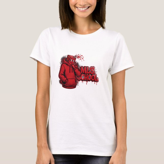 T-Shirt Graphique Femme ADOM "MLS School" (Devant)