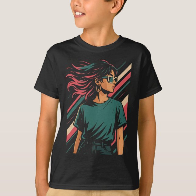 T-shirt graphique Femme Stylée Rétro 80s | Esthéti (Devant)