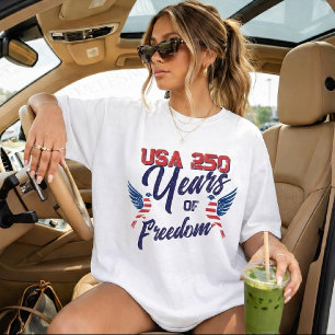 T-shirt Graphique Feu pour les 250 ans d'Amérique 1776-202