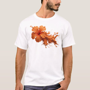 T-shirt graphique fleur abstraite créative 1