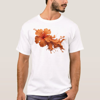 T-shirt graphique fleur abstraite créative 1