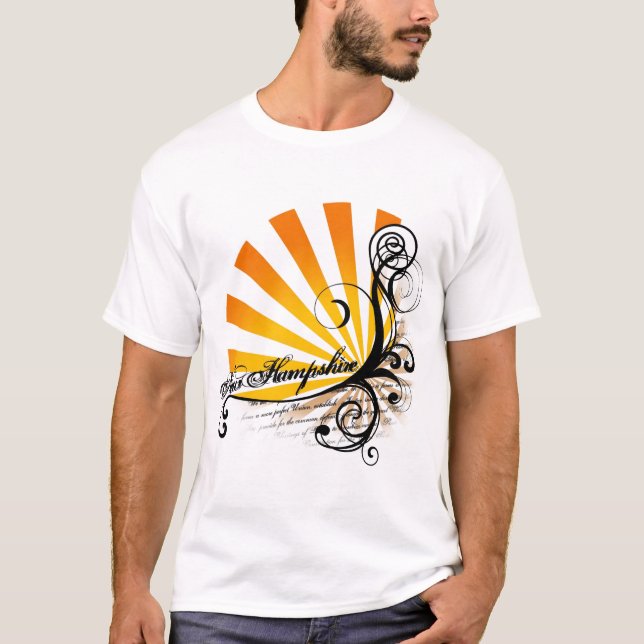 T-shirt graphique floral ensoleillé du New (Devant)