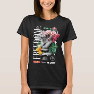 T-shirt graphique Freedom Floral Power Fist