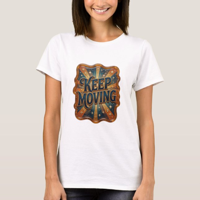 T-shirt graphique Fresh Gold KEEP MOVING (Devant)