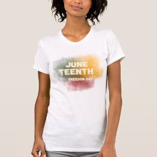 T-Shirt Graphique Fumé Coloré Jour de la Liberté J