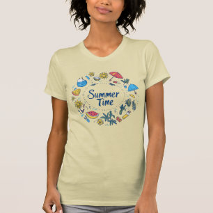 T-shirt graphique Fun Été – Soleil mignon