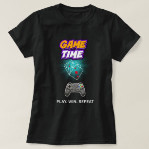 T-Shirt Graphique Game Time Style Jeux et Casino