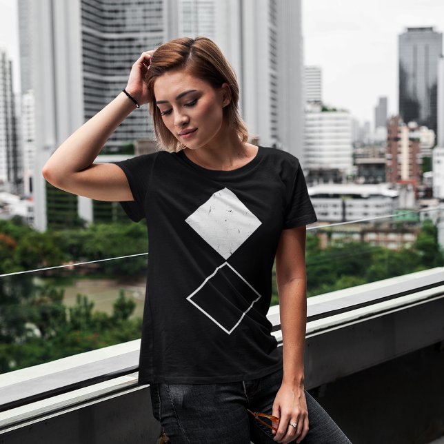 T-shirt Graphique géométrique diamant minimaliste (Créateur téléchargé)