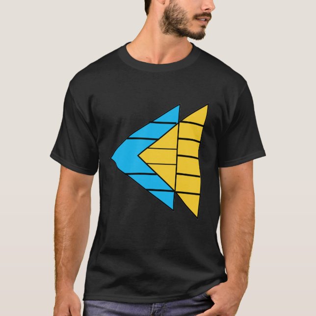 T-Shirt Graphique Géométrique Flèche Moderne (Devant)