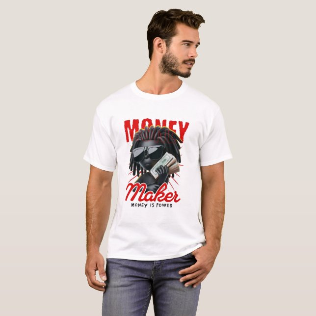 T-shirt graphique Gorilla Money Maker - Mentalité  (Devant entier)
