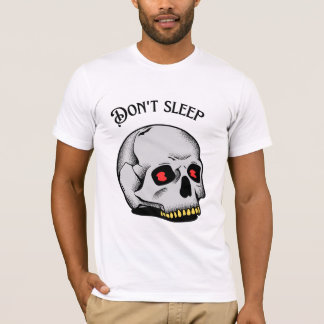T-Shirt Graphique Gothique Crâne Ne Dors Pas