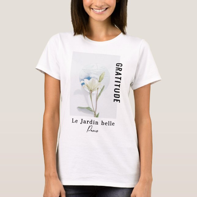 T-shirt graphique Gratitude el jardin (Devant)