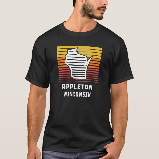T-shirt Graphique hiérarchique de style rétro de l'état de (Devant)