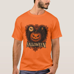 T-Shirt Graphique Homme Halloween Citrouille Gothi