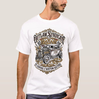 T-shirt Graphique Hot Rod Kustom Kulture du Syndicat Outla