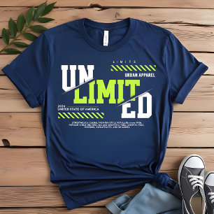 T-shirt graphique illimité Tee masculin branché