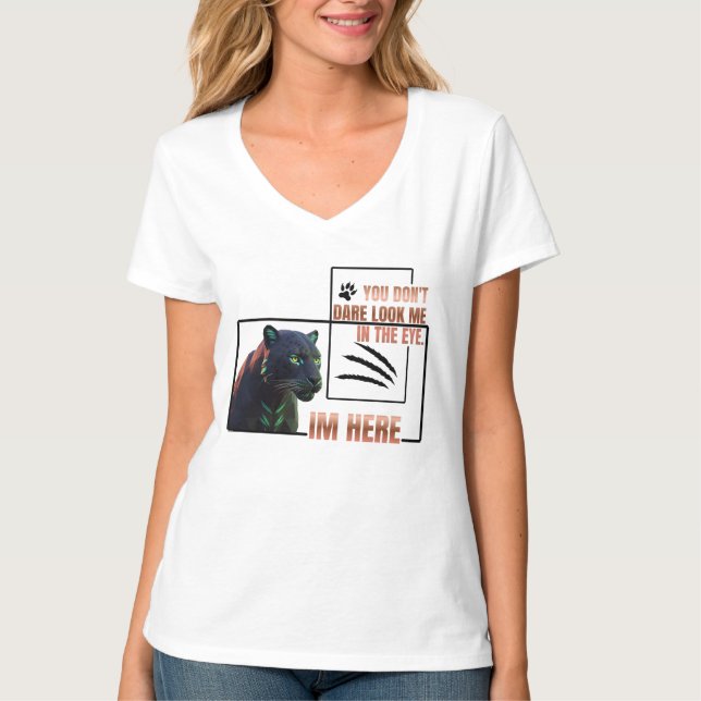 T-Shirt Graphique "I'm Here" Black Panther (Devant)