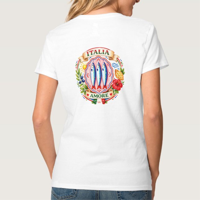 T-shirt graphique Italia Amore Sardine (Dos)