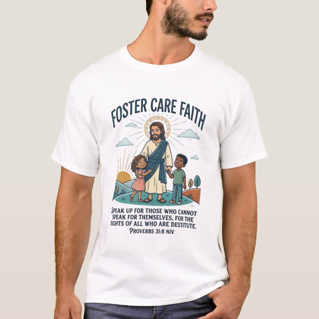 T-shirt graphique Jésus Adoption Foster Care Chrét (Devant)