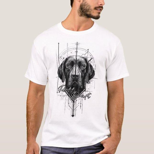 T-shirt graphique - Joli Chien (Brouillon Ébouriff (Devant)