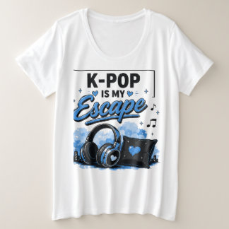 T-shirt graphique K-POP Is My Escape Headphones
