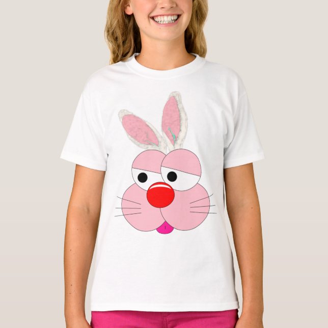 T-shirt graphique lapin de dessin animé mignon - S (Devant)
