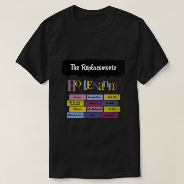 T-shirt Graphique Le Logo Remplacements Music Rock Band (Design devant)
